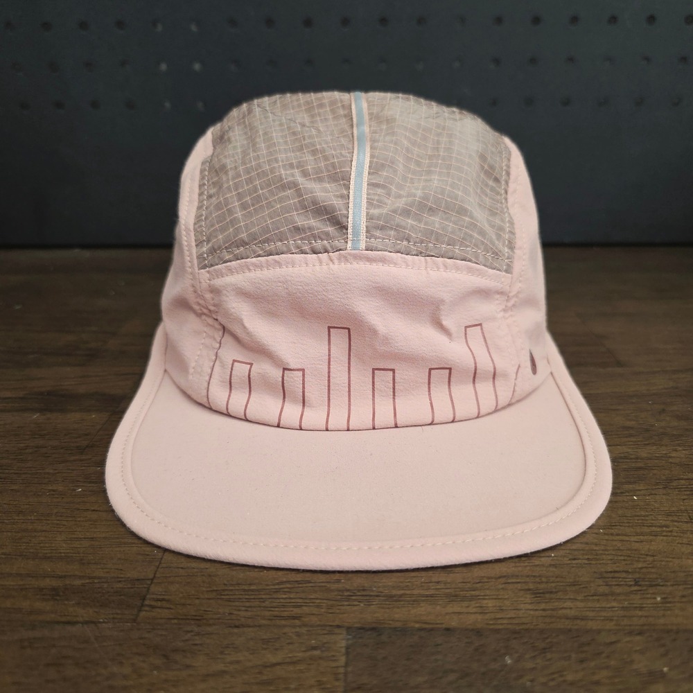 Lululemon Drawcord Hiking Cap Hat L/XL Pink 5-Panel Ripstop Reflective